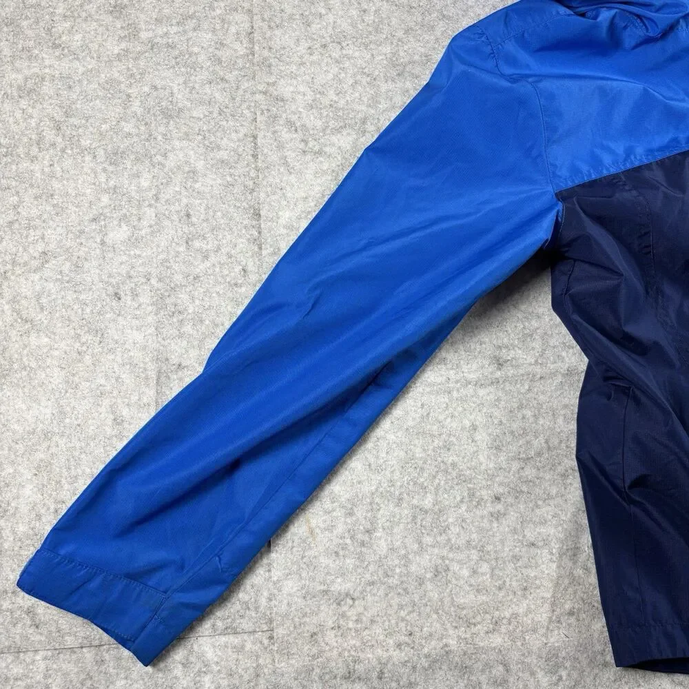 Eddie Bauer Youth Boys Large 14-16 Dual Full Zip Rain Jacket Windbreaker Blue
